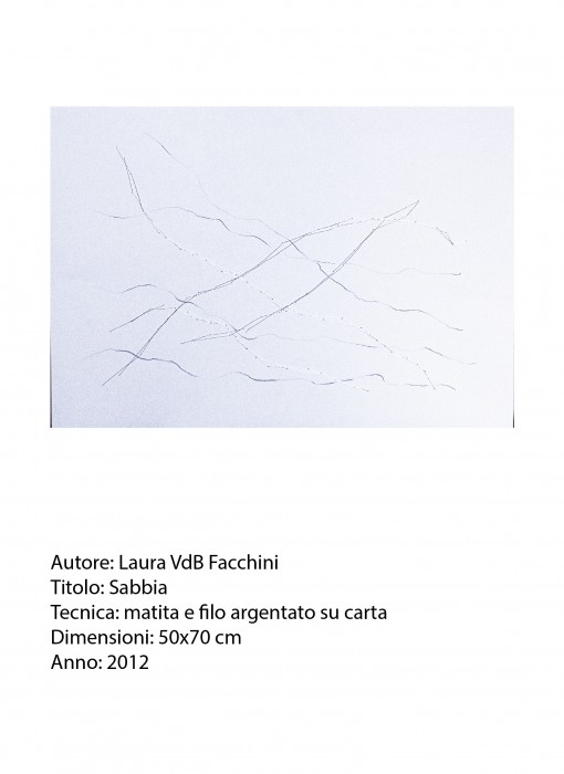laura VdB facchini - sabbia - 50x70 matita e filo argentato su carta  2012-01